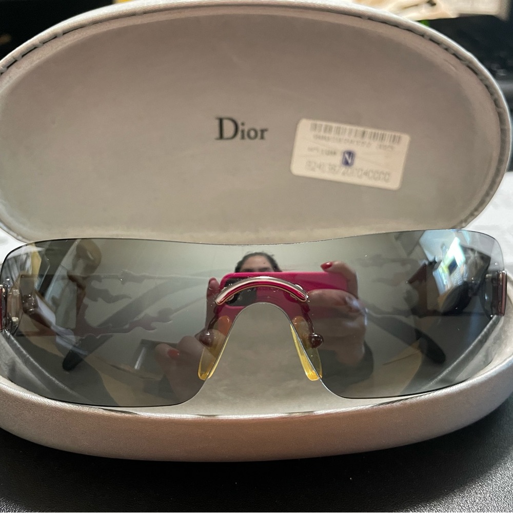 Vintage Dior Fire Sunglasses. Gunmetal. Authentic. Excellent Condition.